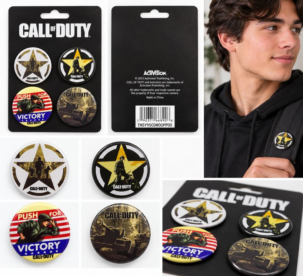 Call of Duty 4-Piece Collectible Button Pin Set